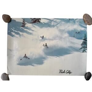 VTG Vail Park City Ski Deep Powder 1975 Poster Photographer Peter Runyon Winter